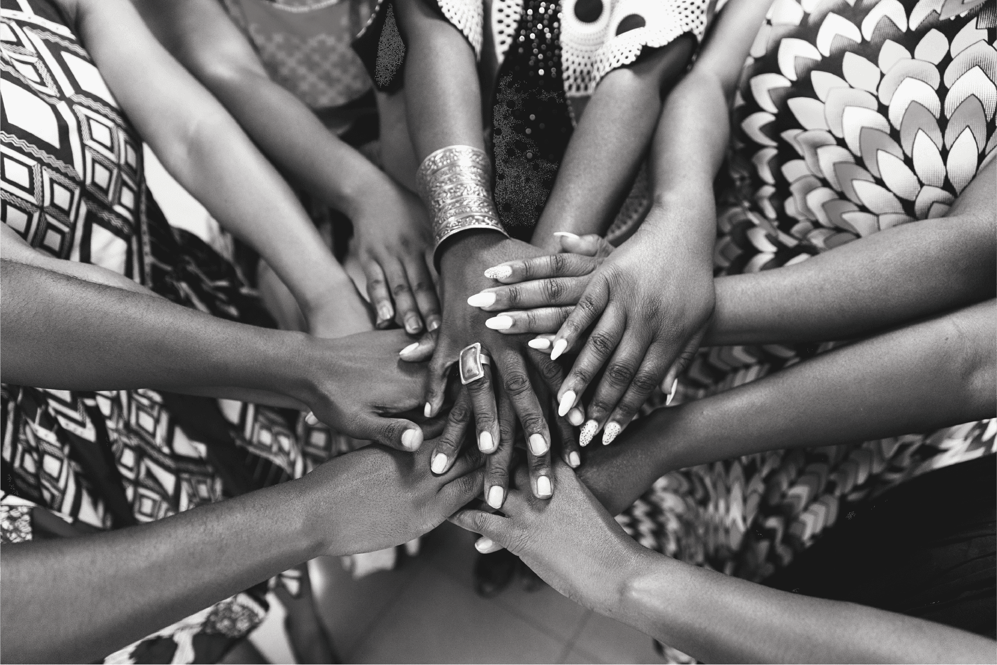 Hands joined together in unity